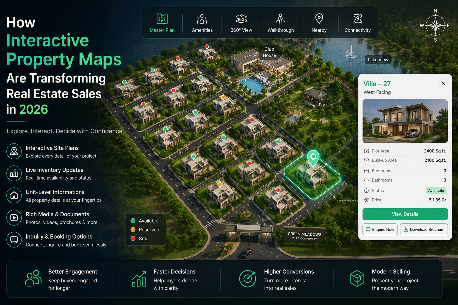 Interactive map layout