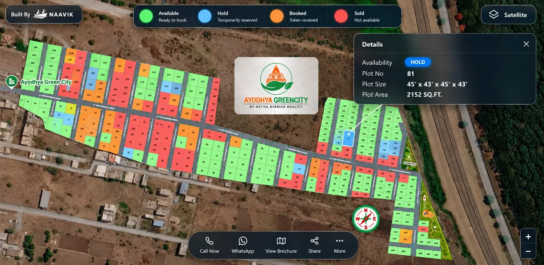 Plot layout legend with available, booked, hold and sold status colours Plot layout legend with available, booked, hold and sold status colours